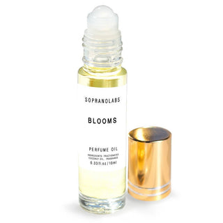 BLOOMS Vegan Perfume Oil. Gift for her. Roll on 10 ml