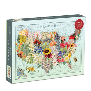 USA State Flowers 1000 Piece Puzzle Wendy Gold
