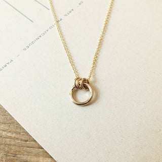 Family Circle Necklace: Gold Fill