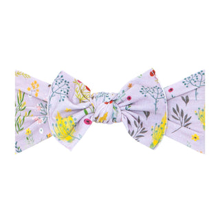 Baby Bling® Printed Knot soft nylon headband: Pink Rose
