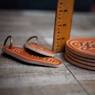 Door County Better on the Water Leather Coaster