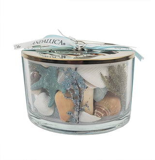 Ocean Plumes Glass Bowl Potpourri
