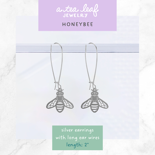 Honeybee Earrings: Gold / Short Ear Wires