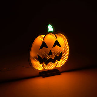 Halloween USB Jack-O-Lantern Infinity Mirror Light 14.5"H K/D