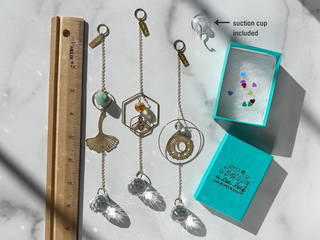 Honeybee Suncatcher with Citrine Crystal Gemstone and Prism