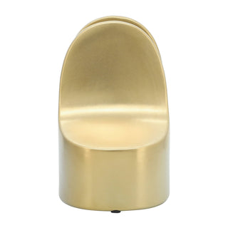 Bookends Set of 2 - Gold Ceramic Contemporary, 6 in.