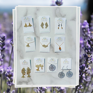 Honeybee Earrings: Gold / Short Ear Wires