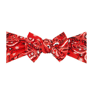 Baby Bling® Printed Knot soft nylon headband: Pink Rose
