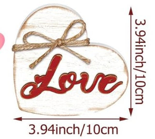 4" Wooden Valentine's Heart
