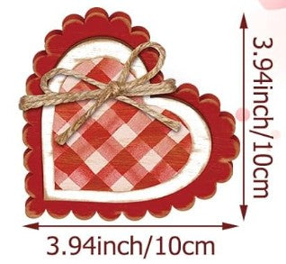 4" Wooden Valentine's Heart