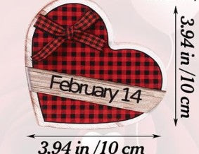 4" Wooden Valentine's Heart