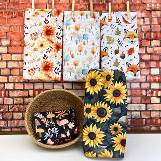 Autumn Fox Tea Towel + Hanging Loop - Fall Decor