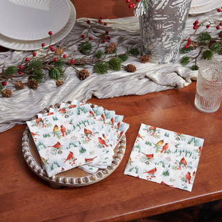 Winter Cardinal Dinner Napkin