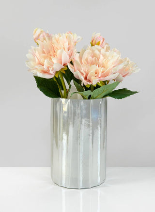8in Norvege Pearl White Vase