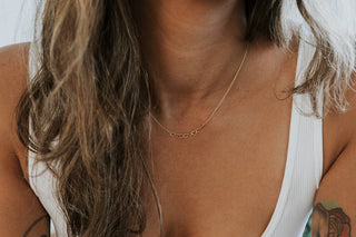 Heart Links Necklace: Gold Fill