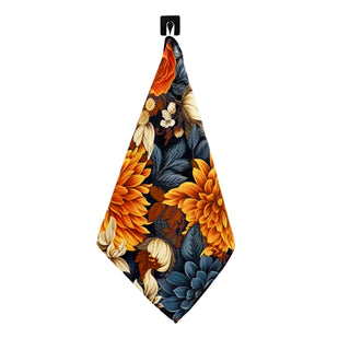 Fall Flower Blossom Kitchen Waffle Towels - Fall Decor