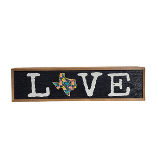 Personalized Love Floral State 24x6 Sign - Spring Home Décor: Wisconsin