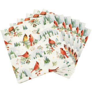 Winter Cardinal Dinner Napkin