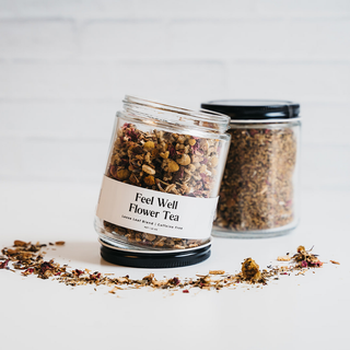 Feel Well Flower Tea - Loose Leaf Tea in Glass Jar - 1.25oz