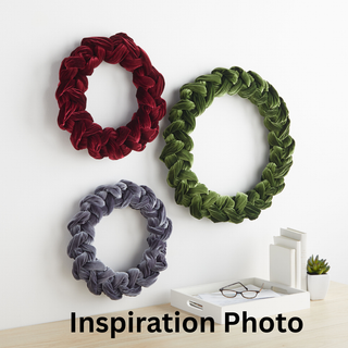 Woven Velvet Wreath, Entry Way, Christmas 2025, Hanukkah: Large Red