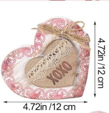 5" Wooden Valentine's Heart