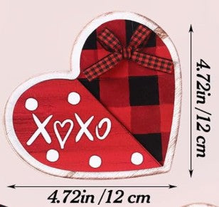 5" Wooden Valentine's Heart