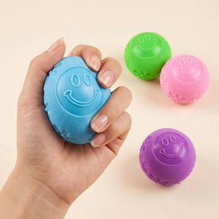 Smile Face Fuzzy Ball Squeeze Squishy Stress Relief Toy
