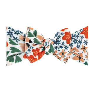 Baby Bling® Fall Printed Knot soft nylon headband: Marigold