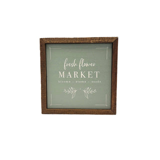 Fresh Flower Market Spring Décor 6x6 Sign - Home Décor