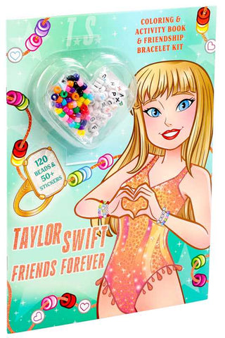 Taylor Swift Friends Forever Coloring & Activity Book with Friendship Bracelet Kit by Delaney Foerster: Paperback; 48 pages / English