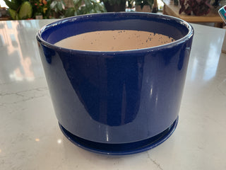 6.75” Blue Ceramic Pot
