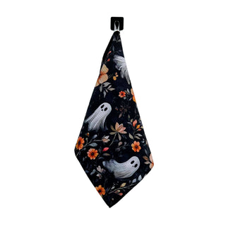 Halloween Ghosts & Fall Flowers Waffle Towels - Fall Decor