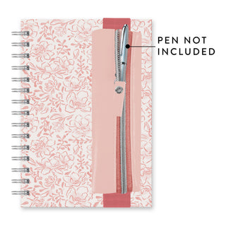 Blushing Blooms Oliver Notebook with Pen Pocket