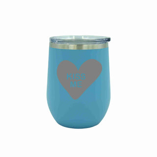 Valentine's Day Gift Kiss me Candy Heart Mug - 12 or 16 oz: Black / 16 oz.