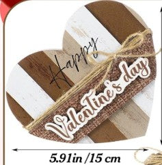 6" Wooden Valentine's Heart