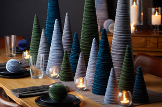Trees Velvet Extra Large, Christmas 2025 Decor, Mantel: Taupe