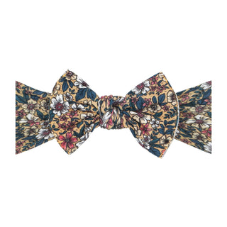 Baby Bling® Fall Printed Knot soft nylon headband: Marigold