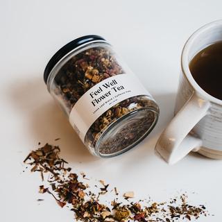 Feel Well Flower Tea - Loose Leaf Tea in Glass Jar - 1.25oz