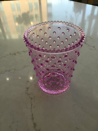 Hobnail Vase Rhubarb Rose