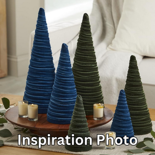 Trees Velvet Medium, Christmas 2025 Tabletop, Gift for: Emerald