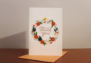 Thank You - Orange Floral Ring