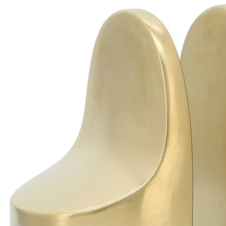 Bookends Set of 2 - Gold Ceramic Contemporary, 6 in.