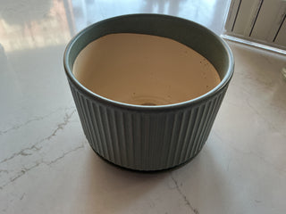 7” green Ceramic Pot