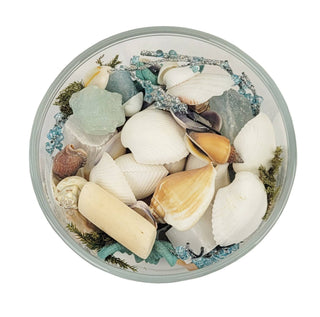 Ocean Plumes Glass Bowl Potpourri
