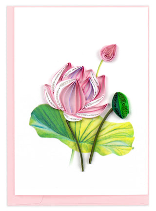 Pink Lotus Gift Enclosure Mini Card