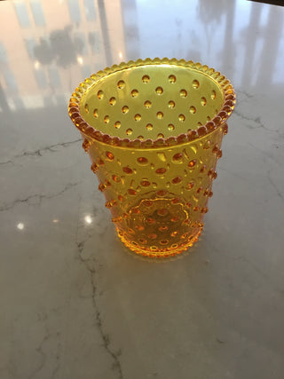 Hobnail Vase Meyer Lemon