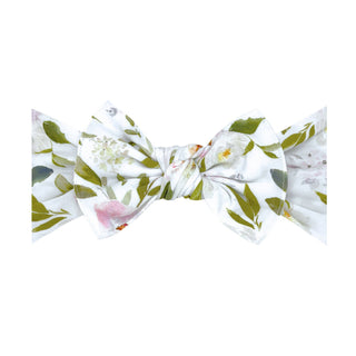 Baby Bling® Printed Knot soft nylon headband: Pink Rose