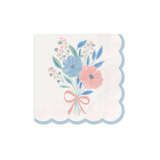 Romantic Rococo Scalloped Beverage Napkins