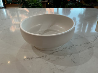 9” White Ceramic Pot low profile