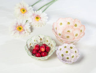 Large Flower Bloom Bowl-Pink-6"D